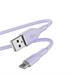 Puro kábel Soft Silicone Cable USB-A to USB-C 1.5m - Lavender PUUSBCICONLVD