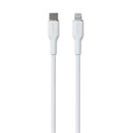 Puro kábel Soft Silicone Cable USB-C to Lightning 1.5m - White PUCAPLTUSBCICONWHI