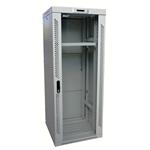 Rack LEXI-Net 19'' stojanový 18U/600x600 prosklené dveře, šedý, rozebíratelný LS18U-60/60