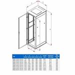 Rack Triton 19'' stojanový 15U/800x1000 prosklené dveře, šedý RMA-15-A81-XAX-A1