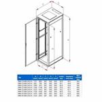 Rack Triton 19'' stojanový 15U/800x600 prosklené dveře, šedý RMA-15-A86-XAX-A1