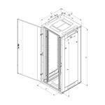 Rack Triton 19'' stojanový, 15U/800x600, prosklené dveře, šedý, typ RT RTA-15-A86-CAX-A1