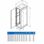 Rack Triton 19'' stojanový 18U/800x900 prosklené dveře, šedý RMA-18-A89-XAX-A1