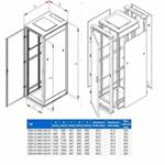 Rack Triton 19'' stojanový 27U/600x800 rozebíratelný RZA-27-A68-XAX-A1