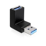 Redukcia Delock USB 3.0. A samec - USB 3.0 A samice pod úhlem 90 65339