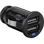 Redukcia goobay Napájecí 12V autoadaptér na 2x USB 2,1A černý ppadapter-92