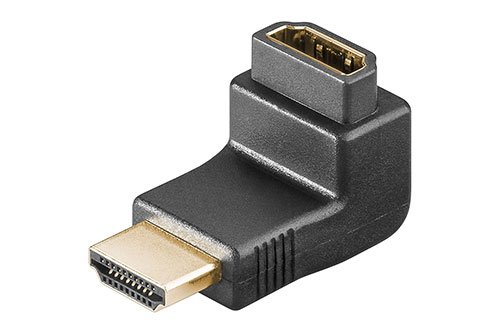 Redukcia HDMI A(M) - HDMI A(F) lomená nahoru, zlacené konektory