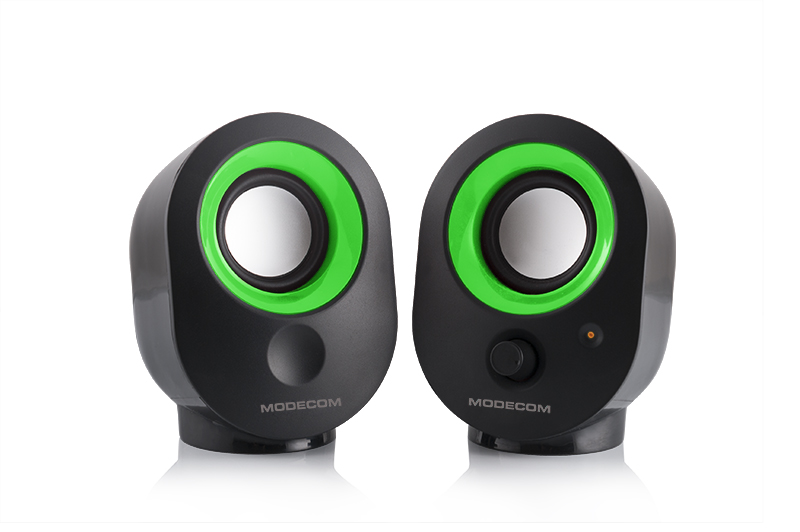 Reproduktory Modecom MC-XS5 2x 2W, USB napájanie, black-green (čierno-zelené) G-Y-00XS5-180-2