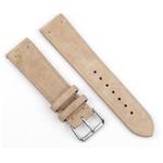 RhinoTech univerzální řemínek Genuine Suede Leather Quick Release 18mm béžový RTPS-008-BE