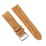 RhinoTech univerzální řemínek Genuine Suede Leather Quick Release 18mm hnědý RTPS-009-BN