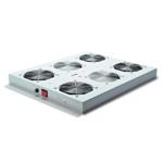 Roof cooling unit for DIGITUS server cabinets, 4 Fans, Switch, Thermostat, 552m3 air circ./h Color grey DN-19 FAN-4-SRV