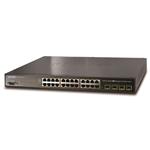 ROZBALENÉ - Planet SGSW-24040P4 PoE switch 24x1000Base-T, 4xSFP, Web, SNMP, stohování 10Gbps, IEEE 802. SGSW-24040P4-VYP