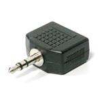 Rozdvojka, Audio, Jack (3,5mm) 2x F-Jack (3,5mm) M, 0, stereo, čierna KAAJMJCN01