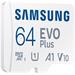 Samsung EVO Plus/micro SDXC/64GB/UHS-I U1 / Class 10/+ Adaptér/Bílá MB-MC64SA/EU