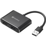 Sandberg redukce USB-A -> 2x HDMI 134-35