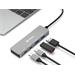 Sandberg USB-C HUB, porty 2xUSB-A a 2xUSB-C, stříbrná 5705730136504