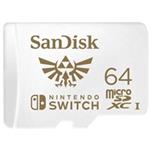 SanDisk 64GB microSDXC Card for Nintendo Switch (R:100/W:90 MB/s, UHS-I, V30, U3, C10, A1) licensed P SDSQXAT-064G-GNCZN