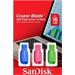 SanDisk Cruzer Blade - Jednotka USB flash - 16 GB - USB 2.0 - modrá, zelená, růžová (balení 3) SDCZ50C-016G-B46T