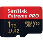 SanDisk Extreme Pro - Paměťová karta flash - 1 TB - A2 / Video Class V30 / UHS-I U3 / Class10 - mic SDSQXCZ-1T00-GN6MA