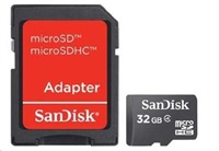 SanDisk - Paměťová karta flash - 32 GB - Třída 4 - microSDHC - černá SDSDQM-032G-B35A