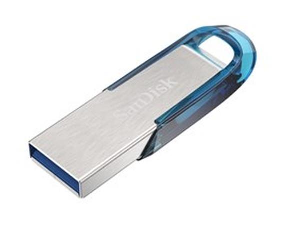 SanDisk Ultra Flair 64GB USB 3.0 tropická modrá SDCZ73-064G-G46B