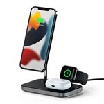 Satechi 3-in-1 Magnetic Wireless Charging Stand - Space Gray ST-WMCS3M