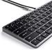 Satechi klávesnica Slim W1 Wired Backlit Keyboard - Space Gray ST-UCSW1M