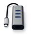 Satechi USB-C 3 USB 3.0 Port Hub & Ethernet Port - Space Gray Aluminium ST-TC2N1USB31AM