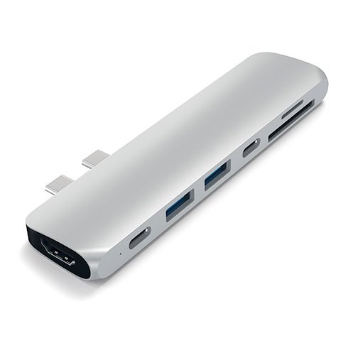 Satechi USB-C Pro Hub - Silver Aluminium ST-CMBPS