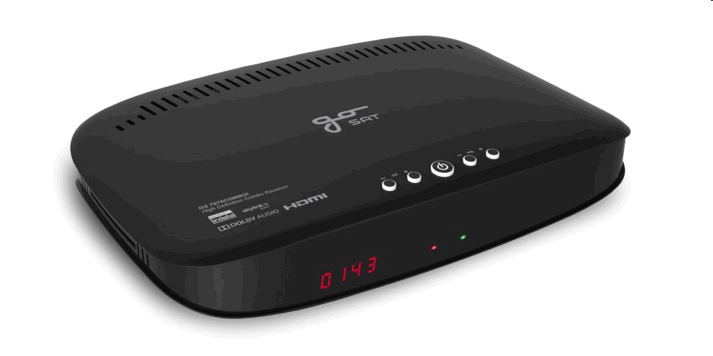 Satelitný prijímač GoSAT GS7075COMBOi SAT+DVB-T2, HbbTV, Irdeto Skylink Ready