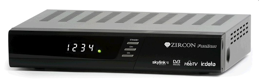 Satelitný prijímač Zircon FunBox Skylink ready s HbbTV a Portal funkcemi