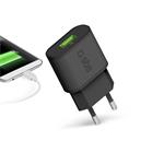 SBS - Cestovný adaptér USB QuickCharge 3.0, 100/250V, čierna TETR1USBQCH3