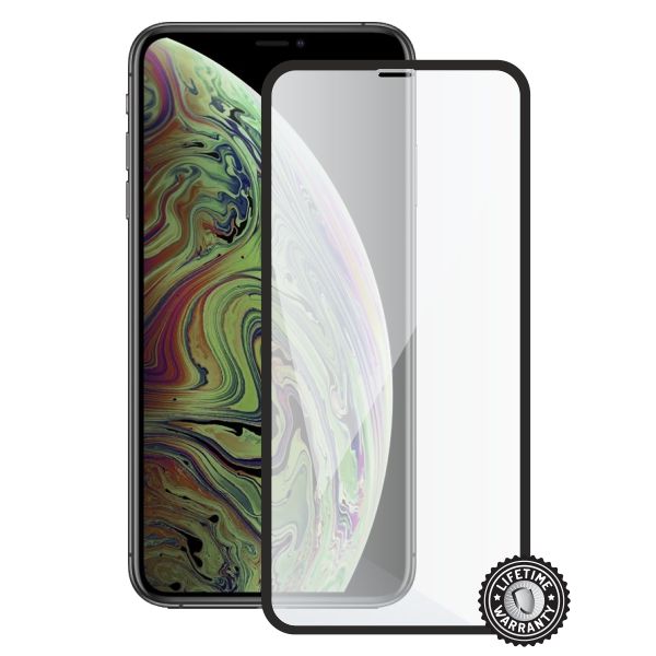 Screenshield APPLE iPhone Xs Max Tempered Glass protection (full COVER black) APP-TG3DBIPHXSM-D