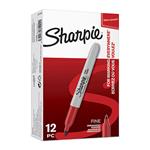 Sharpie, popisovač Fine, červený, 12ks, 0.9mm, permanentná S0810940