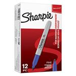 Sharpie, popisovač Fine, modrý, 12ks, 0.9mm, permanentná S0810950