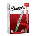 Sharpie, popisovač Fine, zelený, 12ks, 0.9mm, permanentná S0810960