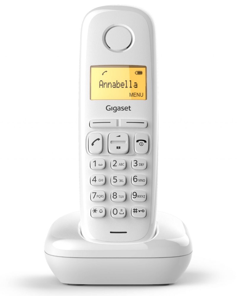 SIEMENS Gigaset A170-WHITE - DECT/GAP bezdrátový telefon, barva bílá GIGASET-A170-WHITE