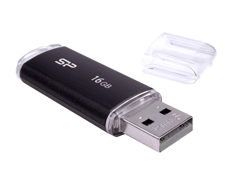 SILICON POWER 16GB USB Flash disk Ultima U02 / USB 2.0 / Černá SP016GBUF2U02V1K