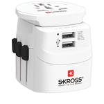 SKROSS cestovný adaptér PRO Light USB World, UK+USA+Austrália/Čína, 2x USB-A, vr. adaptéra ostatných vidlíc PA46W