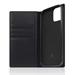 SLG Design puzdro D+ Italian Carbon Leather Diary pre iPhone 14 - Black SD-DPC-DC-IP14-BK