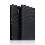 SLG Design puzdro D+ Italian Carbon Leather Diary pre iPhone 14 - Black SD-DPC-DC-IP14-BK