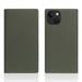 SLG Design puzdro D+ Italian Carbon Leather Diary pre iPhone 14 - Khaki SD-DPC-DC-IP14-KH