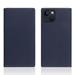 SLG Design puzdro D+ Italian Carbon Leather Diary pre iPhone 14 - Navy SD-DPC-DC-IP14-NA