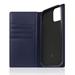 SLG Design puzdro D+ Italian Carbon Leather Diary pre iPhone 14 - Navy SD-DPC-DC-IP14-NA