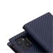 SLG Design puzdro D+ Italian Carbon Leather Diary pre iPhone 14 - Navy SD-DPC-DC-IP14-NA