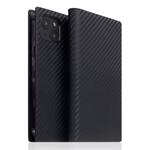 SLG Design puzdro D+ Italian Carbon Leather Diary pre iPhone 14 Plus - Black SD-DPC-DC-IP14S-BK