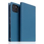 SLG Design puzdro D+ Italian Carbon Leather Diary pre iPhone 14 Plus - Blue SD-DPC-DC-IP14S-BL