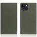 SLG Design puzdro D+ Italian Carbon Leather Diary pre iPhone 14 Plus - Khaki SD-DPC-DC-IP14S-KH