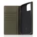 SLG Design puzdro D+ Italian Carbon Leather Diary pre iPhone 14 Plus - Khaki SD-DPC-DC-IP14S-KH