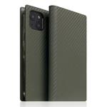 SLG Design puzdro D+ Italian Carbon Leather Diary pre iPhone 14 Plus - Khaki SD-DPC-DC-IP14S-KH